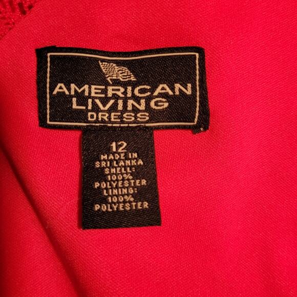 NWT American Living Fuchsia Pink Eyelet Lace Dress Womens 12 Sleeveless Modest - Picture 4 of 10